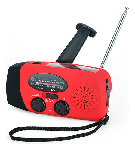 Radio Portátil Con Am/fm Linterna Lámpara De Lectura Noaa