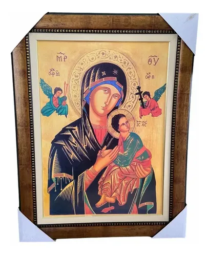 Quadro Nossa Senhora Perpétuo Socorro P/ Casa Parede 66x76c Color...