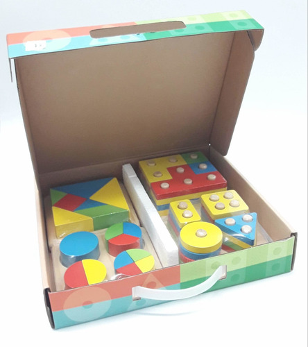 Imagen 7 de 10 de Acool Set X 4 Montessori Ensarte Encastre Evolutivos Ac7620