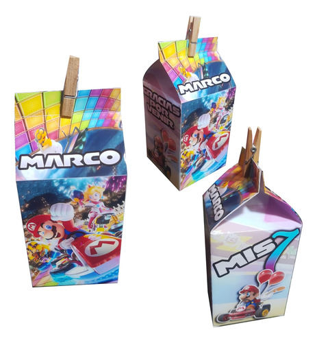 10 Cajitas Golosineras Personalizadas Milk Box Lecheritas