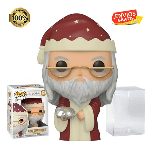 Funko Pop Harry Potter Dumbledore Navideño Holiday Protector
