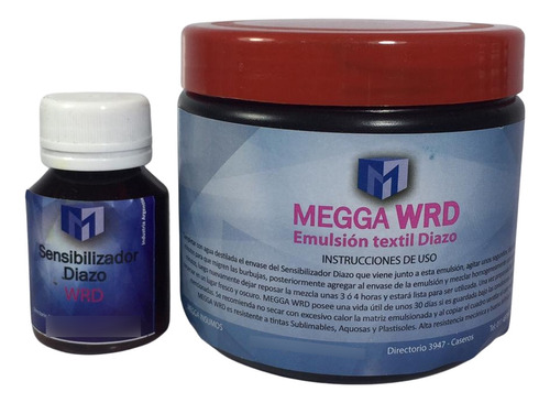 Emulsion  Megga Wrd Agua Y Plastisol  X 1/2kg Serigrafia