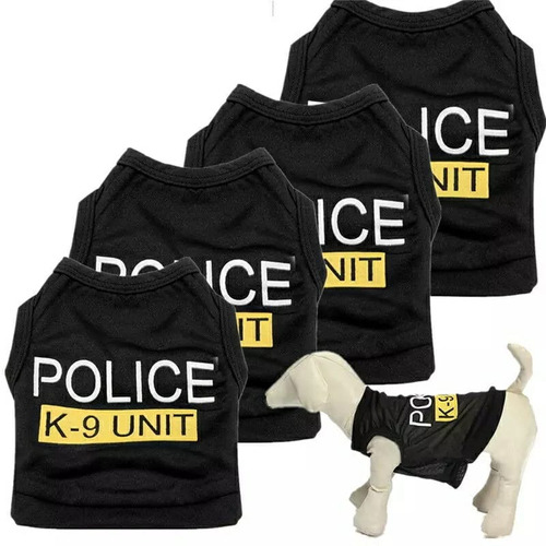 Fantasia Roupa Para Cachorro Polícia K9 Shitzu Maltês Lhasa