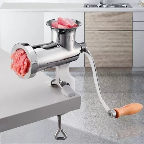 Molino Moledor De Carne Manual Embutidor Chorizo Acero Inox