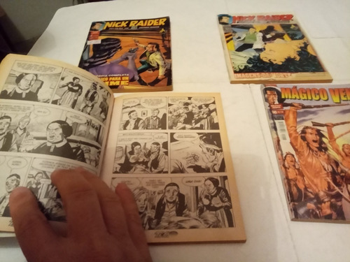 Lote 4 Gibis - Nick Raider / Tex / Mágico Vento - Mythos (Usado)