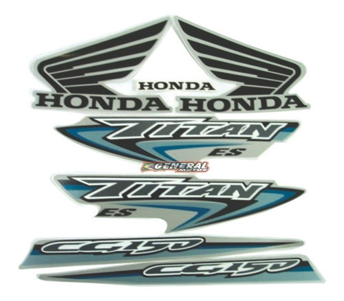 Kit Jogo Adesivos Completo Honda Cg Titan 150 Es Prata 2007