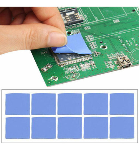 Blue 100mmx100mmx1mm Gpu Cpu Heatsink Cooling Thermal Co Nna