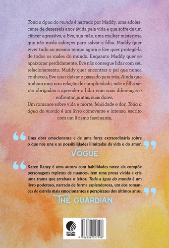 Toda a água do mundo, de Raney, Karen. Editorial Editora Globo S/A, capa mole em português, 2021