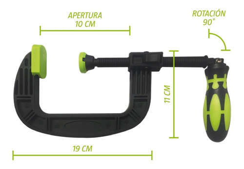 Imagen 2 de 4 de Prensa G 4 ' Carpintero Plást. Reforzada Rebatible Kroner