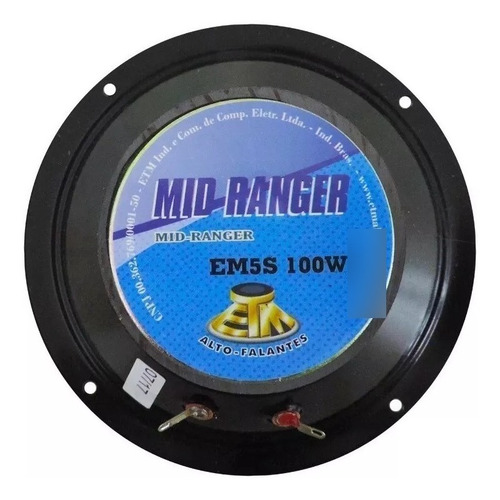 Alto Falante Mid Ranger Etm 5s 100w 8ohms Medio Voz