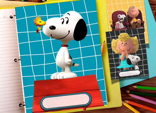 Kit Digital Para Imprimir Carátulas/separadores Snoopy - Pdf