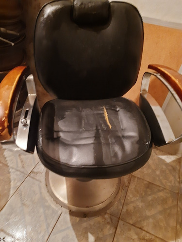 Imagen 6 de 7 de Silla De Barbería Peluquería Con Espaldar Reclinable