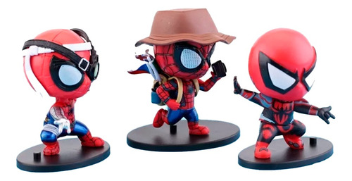 Figura Los Vengadores Spider Man Colección  X3 Viajero  