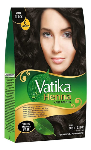 Dabur Vatika Henna - Color De Pelo (negro Rizado)