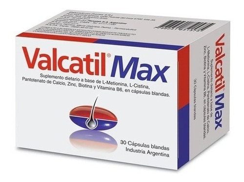 Valcatil Max Caida Cabello Suplemento 30 Capsulas