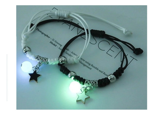 Pulsera Pareja De Estrella Con Esfera Luminosa