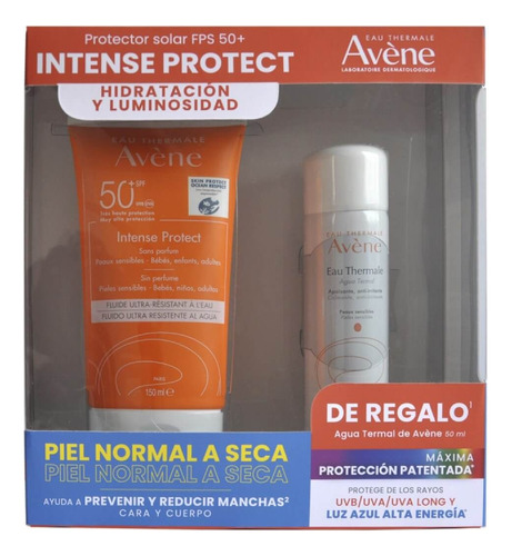 Pack Avene Intense Protect 50+ Protector Sol  150ml + Regalo