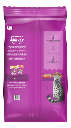 Alimento Whiskas 1+ Whiskas Gatos para gato adulto sabor carne en bolsa de 10 kg