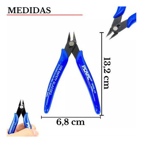 A Kit 5 Alicates Corte Rente Diagonal De Precisão