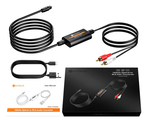 Conversor Audio Optico A Rca Calidad 192khz