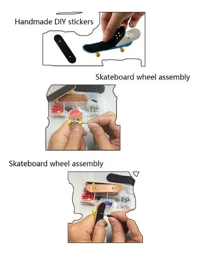 Fingerboard - Skate De Dedo Profissional Rodinhas Rolamento