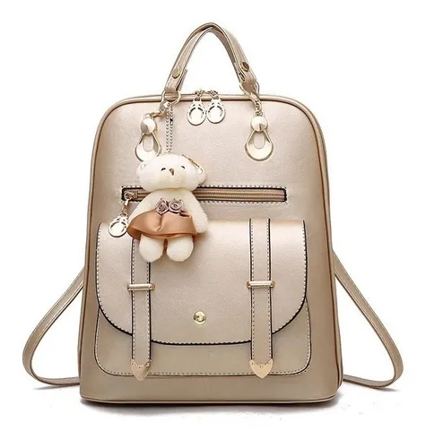 Mochila sales dorada mujer