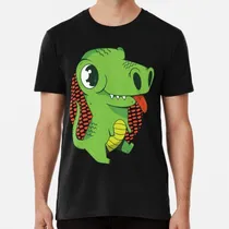 Comprar Remera Dinosaurio Verde De Dibujos Animados Algodon Premium