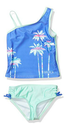 Nautica Traje De Baño Tankini Para Niñas Con Protección Sola