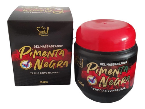 Gel Massageador Pimenta Negra - Soul Cosmeticos