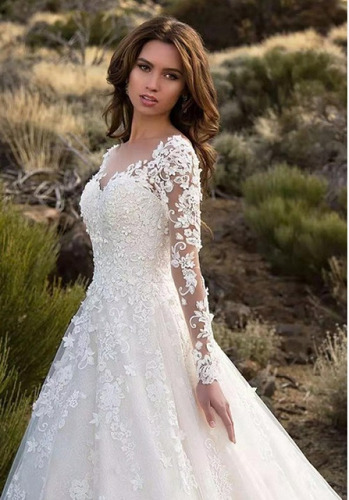 Vestido De Novia Princesa Bordado Con Capa De Encaje 2022new | Meses sin intereses Vestido De Novia Princesa Bordado Con Capa De Encaje 2022new | Meses sin intereses