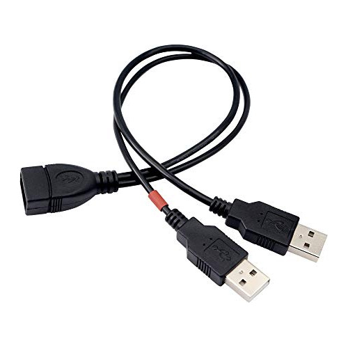 Cable Divisor Usb De 30 Cm, Usb 2.0 A Hembra A Doble Usb A M
