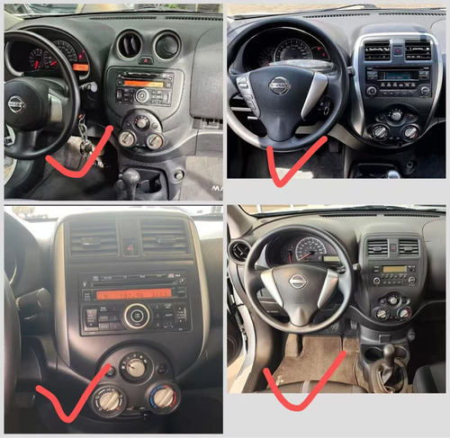 Para Nissan March Versa V-drive Nota Android Estéreo Carplay Negro