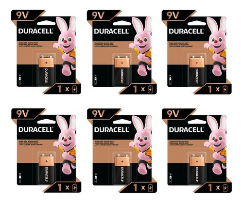 Duracell Bateria 9v Pack X 6 Unidades