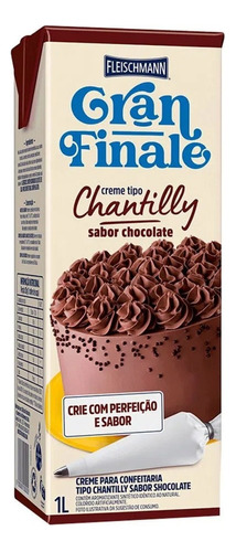 Creme Chantilly Chocolate Fleischmann Gran Finale Caixa 1l