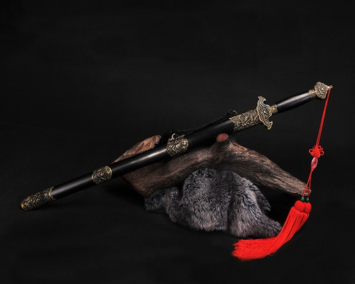 Imagem 2 de 8 de Espada Chinesa Tradicional Jian Aço Carbono Dobrado Tai Chi