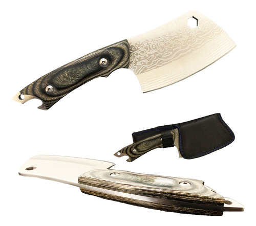 Cutelo Machado Inox Churrasco Full Tang King Madeira Rústico