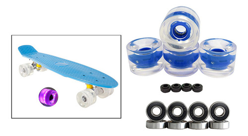 / 4 Piezas 70mm Iluminar Las Ruedas De Patineta Longboard