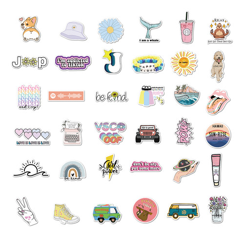 Juego De 100 Pegatinas Visco De Dibujos Animados Para Niñas,
