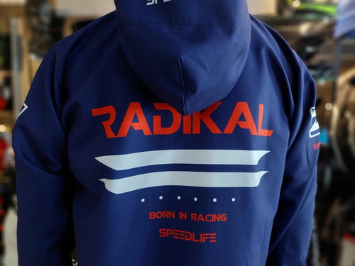Imagen 3 de 8 de Campera Rompeviento Radikal Flux Azul-allmotors Online-