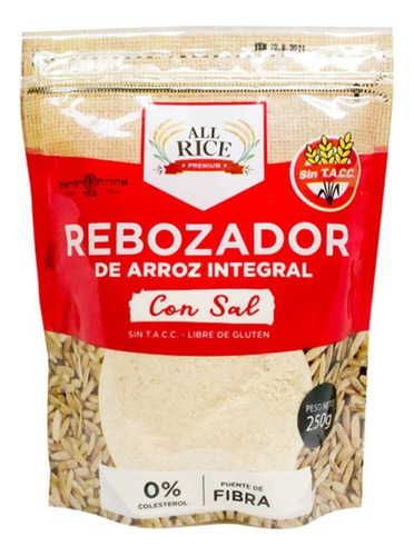 Rebozador De Arroz Integral Con Sal All Rice 250 Gr.