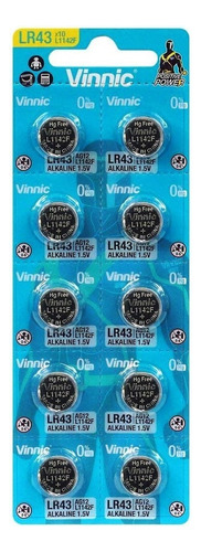 Pack X 10u Vinnic Lr43 Ag12 186 Reloj, Termometros, Juguetes