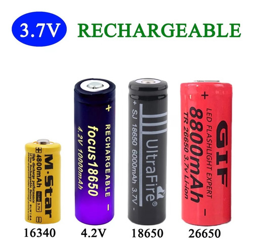 Cargador De Pilas Recargables Usb Litio 18650 21700 Aa Aaa