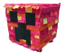 Comprar Piñata Party Time Minecraft Creeper Fuego Steve Tnt Rojo Creeper De Fuego Minecraft Creeper Fire Grande