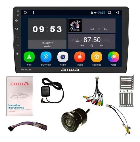Radio Carro Aiwa Android 10 Pantalla 9' Wifi 32gb + 2gb Ram