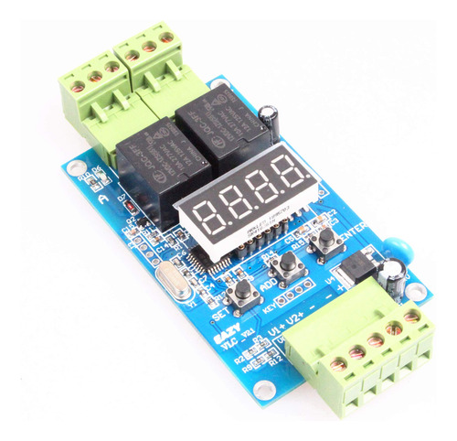 Modulo Rele Tiempo Programable 2 Canal Doble Activado Su