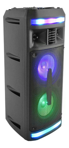 Parlante Portatil 2x6  Bt/mp3/fm, Luces Rgb Nisuta - Nspa66b