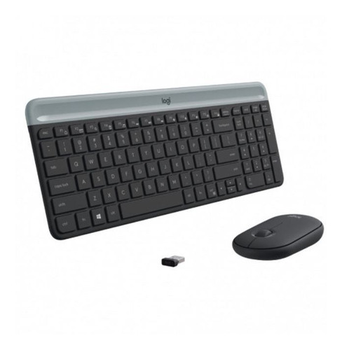 Combo Teclado E Mouse Logitech Mk470 S/ Fio Designer Slim