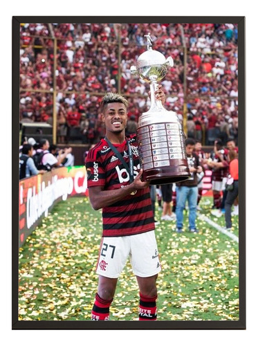 Quadro Bruno Henrique Com A Taça Da Libertadores 2766