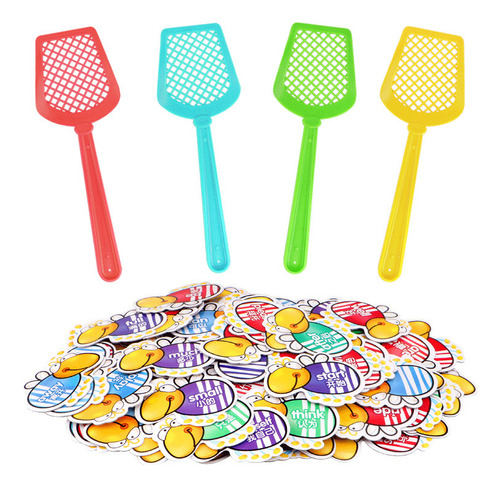 4 Separate Beats - Kids Fly Swatter English Card Game For