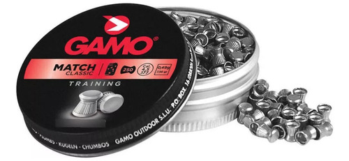 Chumbinho Gamo Match Classic Treino Precisão 4,5mm 250un